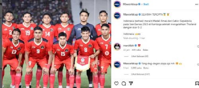 FIFA Bahagia Timnas Indonesia U-22 Raih Juara Sepakbola SEA Games 2023
