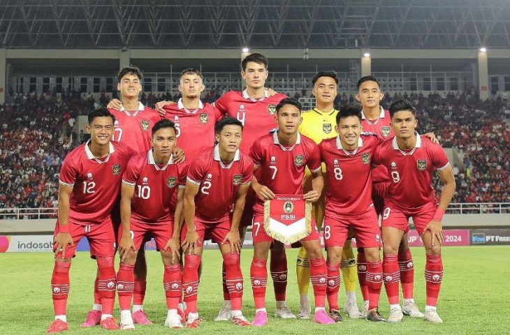 Timnas Indonesia U-23 saat melawan China Taipei di Kualifikasi Piala Asia U-23 2024.